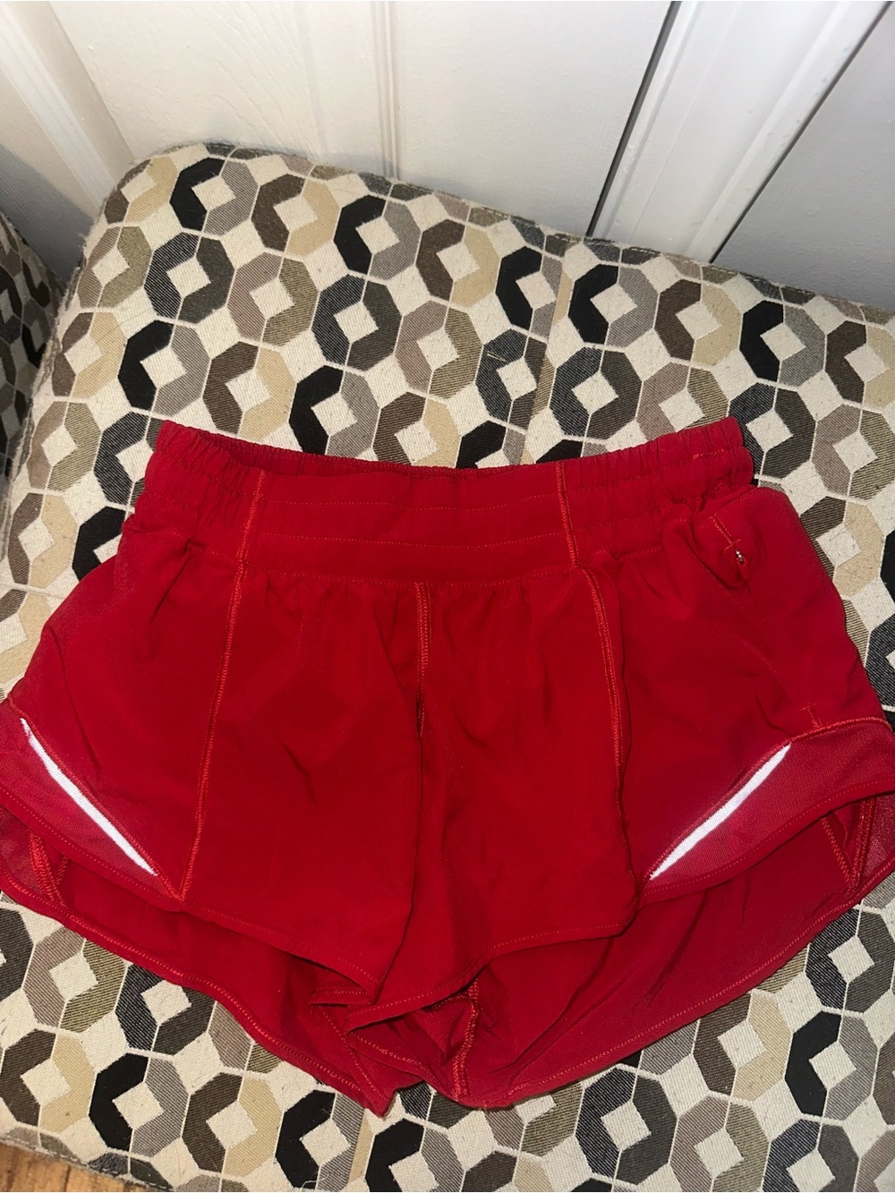 lululemon athletica Red Women's Running Shorts with Reflective Trim